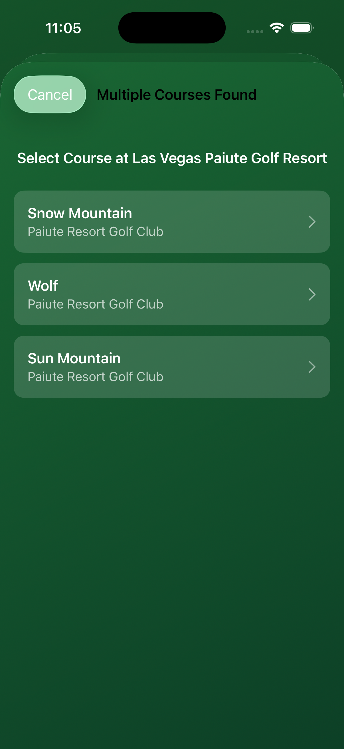 Multiple courses at one location