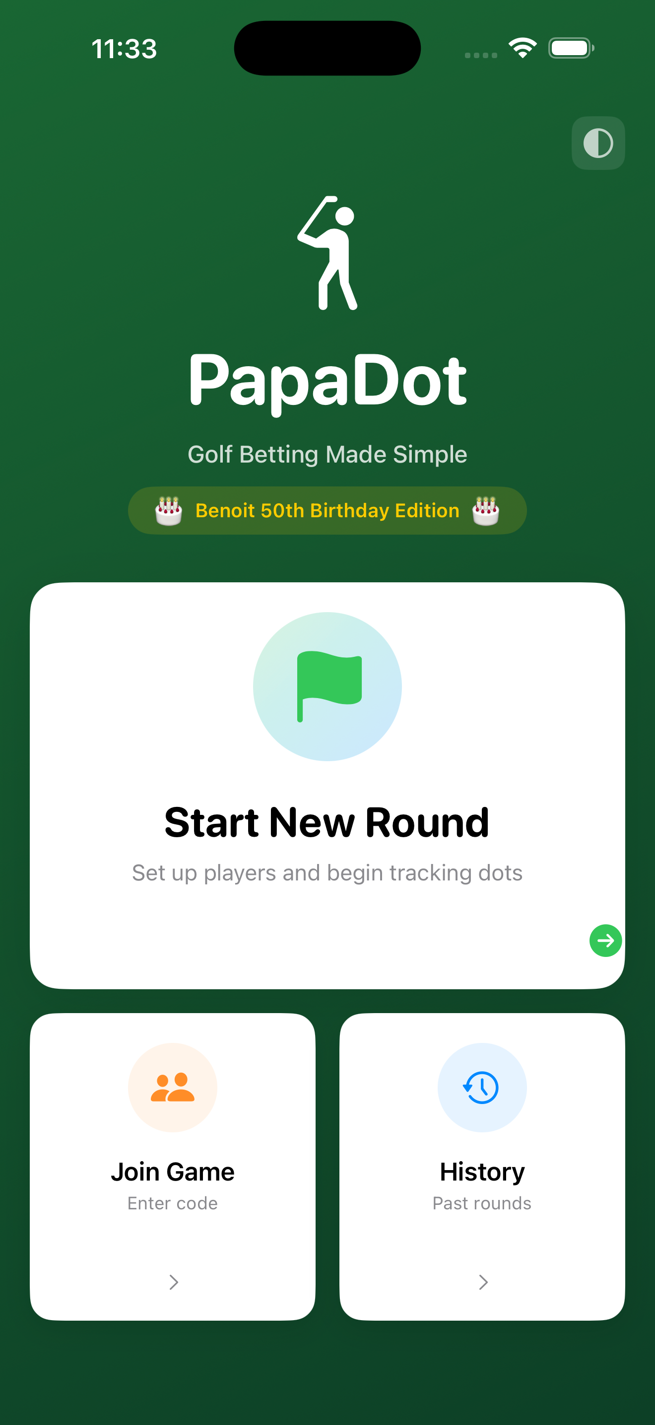 PapaDot home screen on a guest device