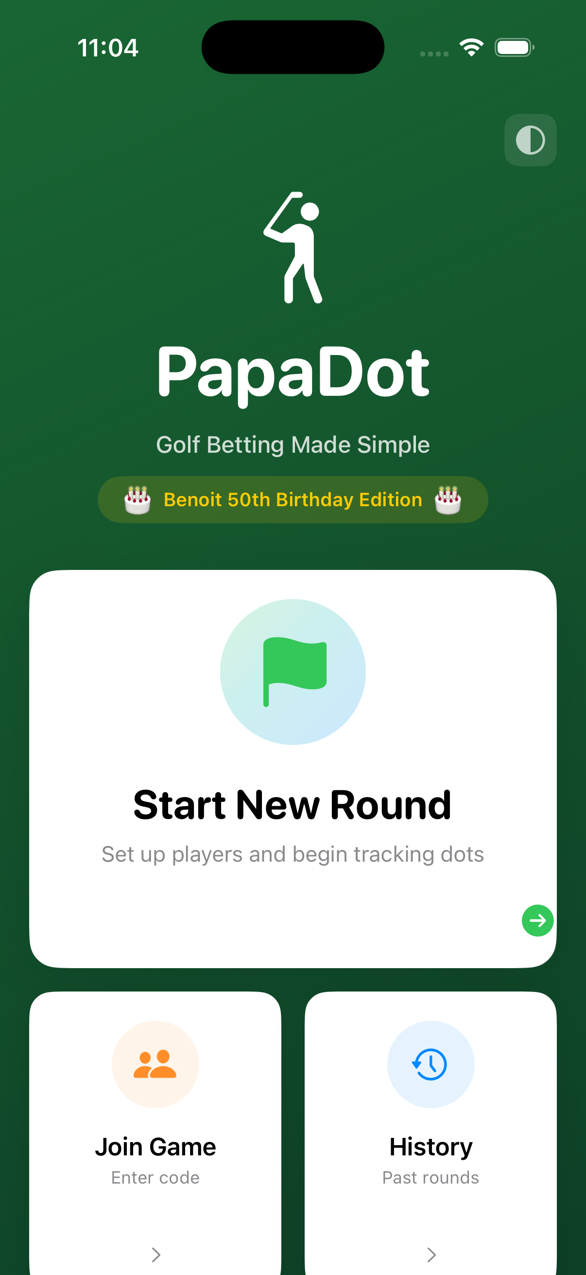 PapaDot home screen